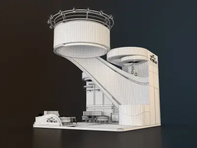 exhibition stand 25 sqm 3D model