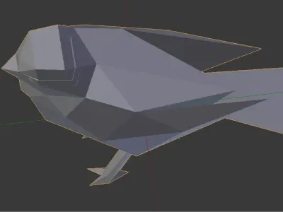Bird Blue Tit - low poly Free 3D print model