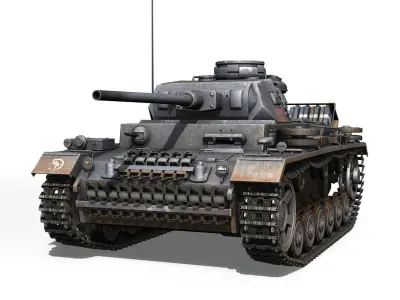 PzKpfw III - Ausf J - 523 3D model