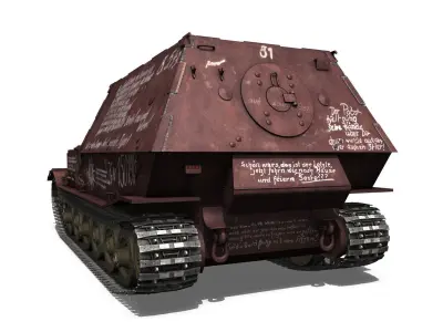 Ferdinand Tank destroyer - Last produced vehicle 3D model