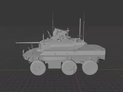 EBRC Jaguar French Reconnaissance Armored Vehicle 3D print model