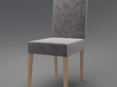 Simple Low Poly Dining Chair Free low-poly 3D model
