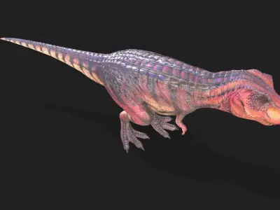 Tyrannosaurus Rex  with 200 frames of action  Low-poly 3D model