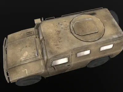 Tigr armored carrier Low-poly 3D model