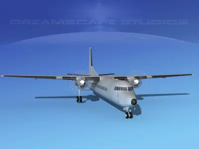 Fokker F-60 Bare Metal 3D model