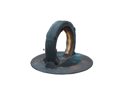 scifi portal door fantasy 3D model