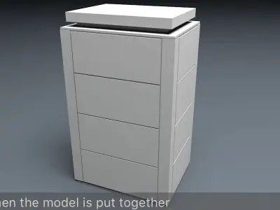 NAS Battery Modular Set Low-poly 3D model