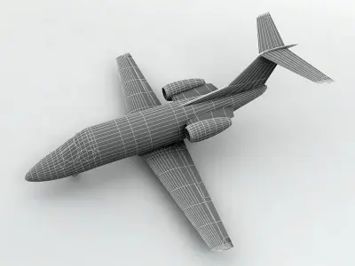  Embraer Phenom 100 Aircraft Low-poly 3D model