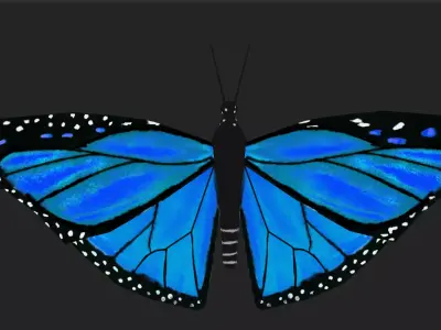 Low poly Butterfly Low-poly 3D model