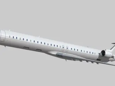 Bombardier CRJ 1000 Low-poly 3D model