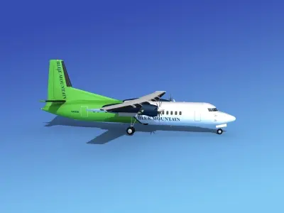 Fokker 50 Blue Mtn Aviation 3D model