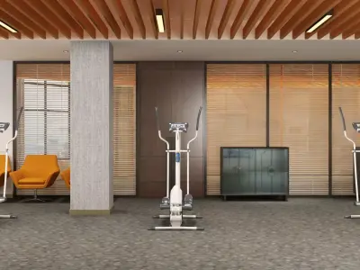 Cardio Fitness Room 3D model