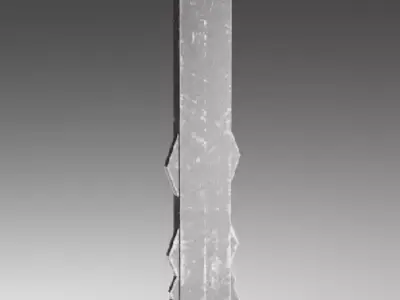 Sword-mace sword with blood Free low-poly 3D model