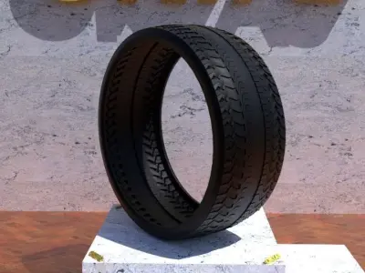 ORTAS TIRE NO 36 GAME READY Low-poly 3D model