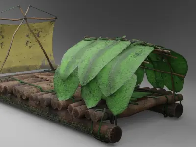 Survival Ship Low-poly 3D model