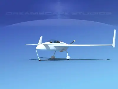 Rutan VariEze White Livery 3D model