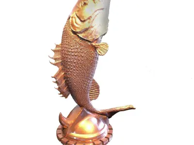 Rare Ancient Fish Statue 3D print model