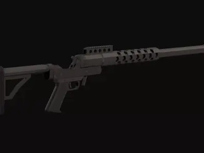RN-50 Low Poly rifle Low-poly 3D model