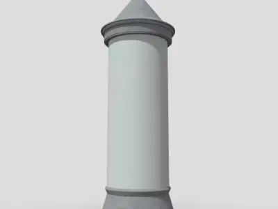 Advertising Column 2 Low-poly 3D model