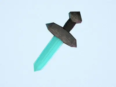 Mithril Sword - Low Poly Free low-poly 3D model