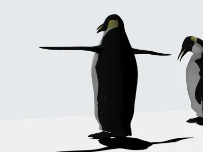 Emperor  Penguin Low-poly 3D model
