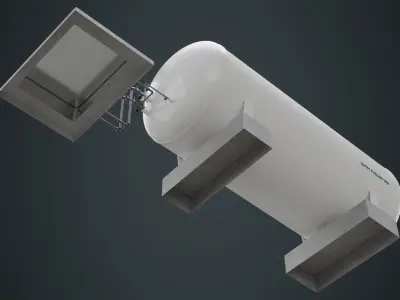 Industrial Gas Tank 2A Low-poly 3D model