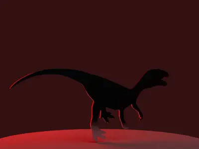 Dinosaur silhouette 3D print model