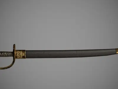 Pirates Sword Low-poly 3D model