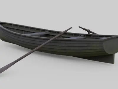 Rowboat 1A Low-poly 3D model
