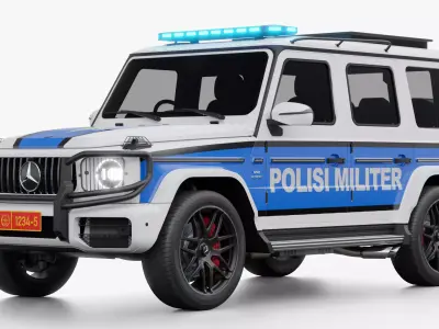 Mercedes-Benz G-Class Military Police Indonesia 3D model