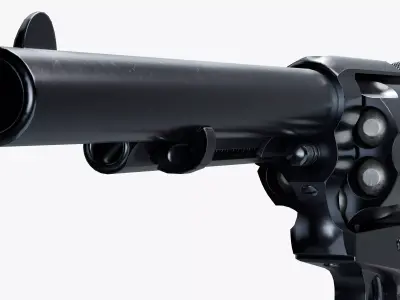 Single Action Army - Rigged - 3 Barrel Lengths - Color Variants Low-poly 3D model