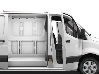 Mercedes Benz eSprinter Panel Van L2H1 FWD HQ Interior 2024 3D model