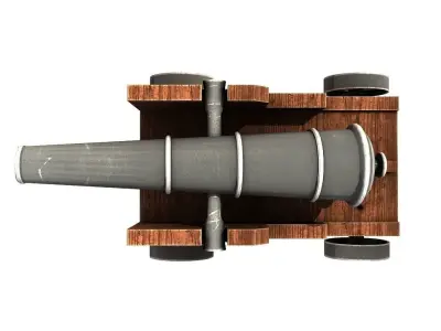 OLD MEDIEVAL CANNON MORTAR 3D Low-poly 3D model