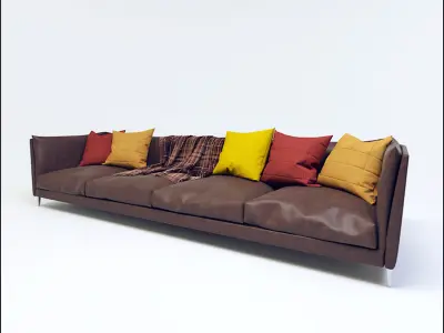 Leather sofa Free 3D model purchase