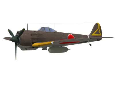 Ki43 Hayabusa type3-kou oscar 3D model
