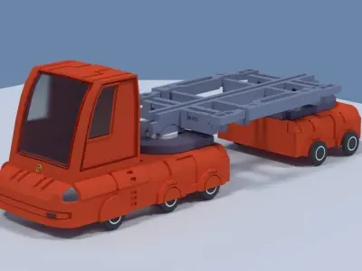 Sci-fi Truck Low-poly 3D model purchase