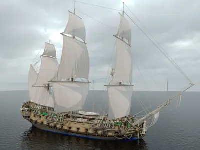 Eustathius Plakida Low-poly 3D model