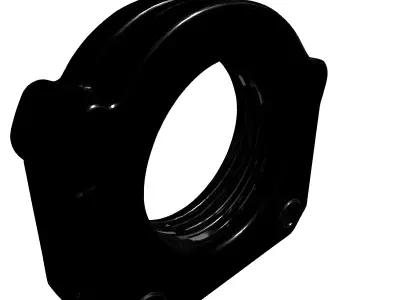 Precision Threaded Industrial Component Low-poly 3D model