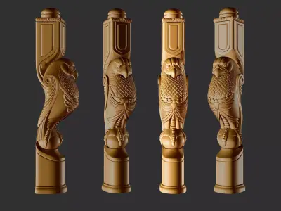 Eagle on pillar Free 3D model