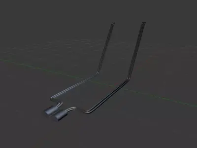 Bosozku Exhaust Free low-poly 3D model