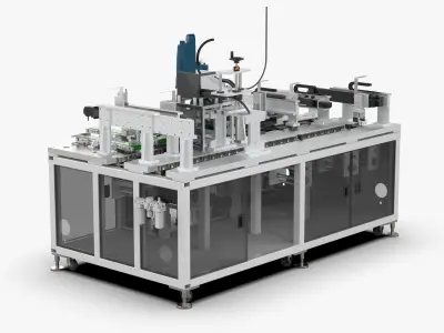 Automatic Radium Welding Loading and Unloading Machine 3D model