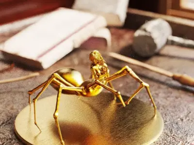 Lycosidae the Black Widow Free 3D print model