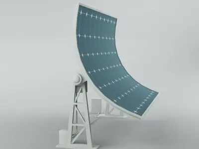 Solar panel 02 rotative 3D model