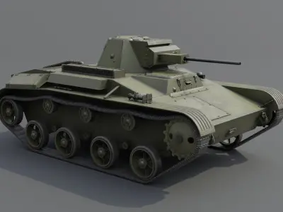 T-60 Scout Tank Low-poly 3D model