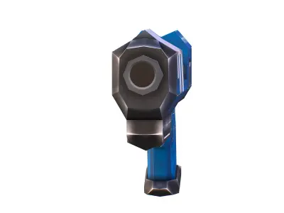 LowPoly Sci-Fi Cartoon Pistol Gun Low-poly 3D model