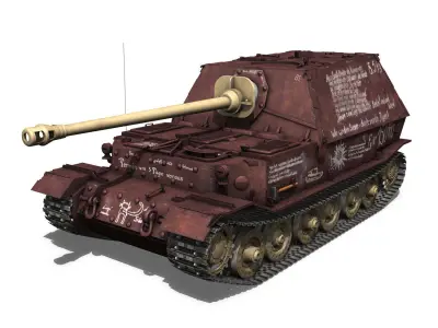Ferdinand Tank destroyer - Last produced vehicle 3D model