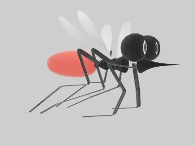 mosquito blood eater low poly 3D model
