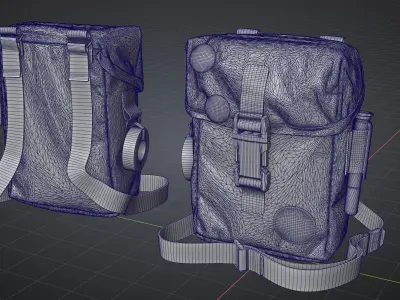 pouch medical military bug Low-poly 3D model