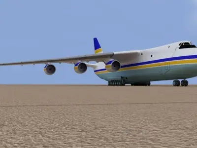 Antonov AN 226 Low-poly 3D model