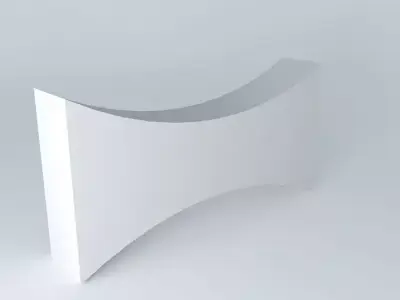 curved glass tabletop Free 3D model